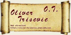 Oliver Trišević vizit kartica